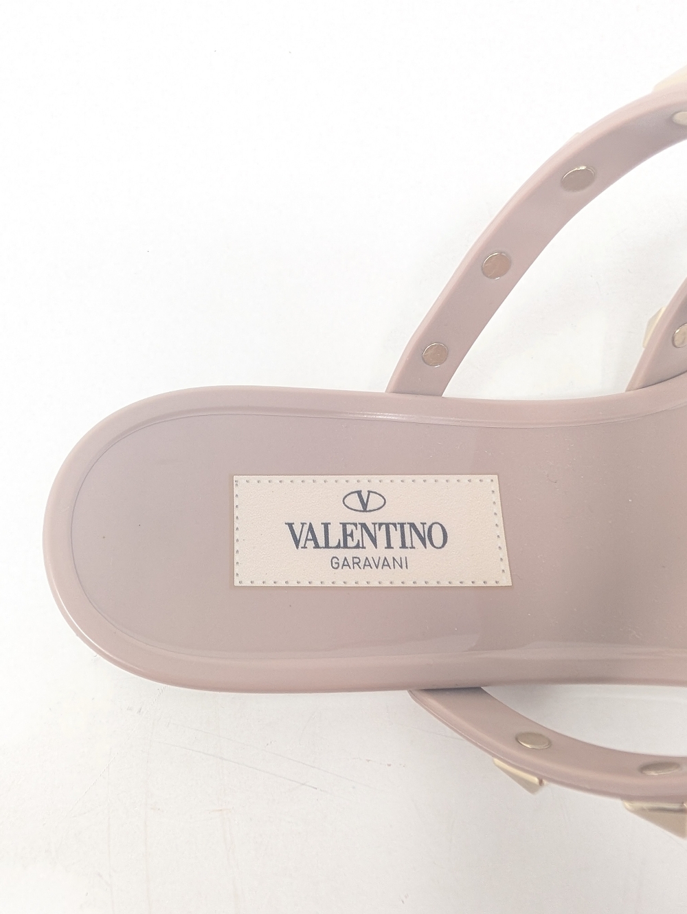 Valentino Garavani RockStud Jelly Thong Nude Caged Sandals Flip Flops Size 36 - Picture 8 of 10
